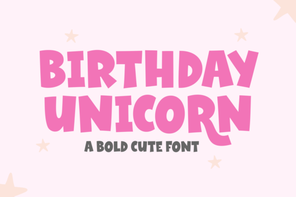 Birthday Unicorn Font for Bold Web Design