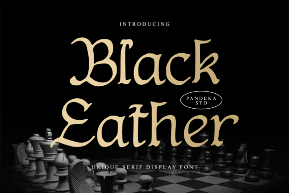Black Eather Font for Elegant Design