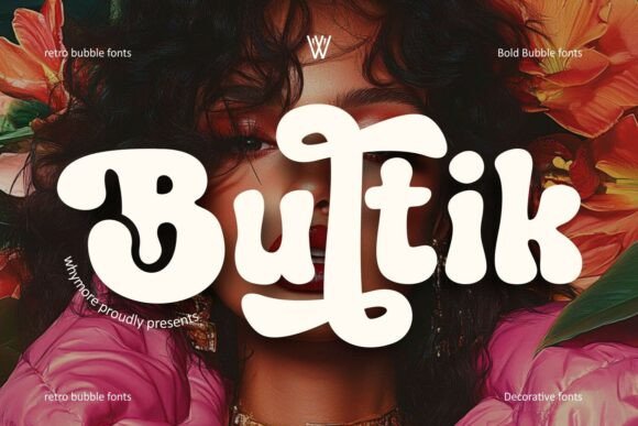 Bultik: A Retro Bubble Font for Creative Branding