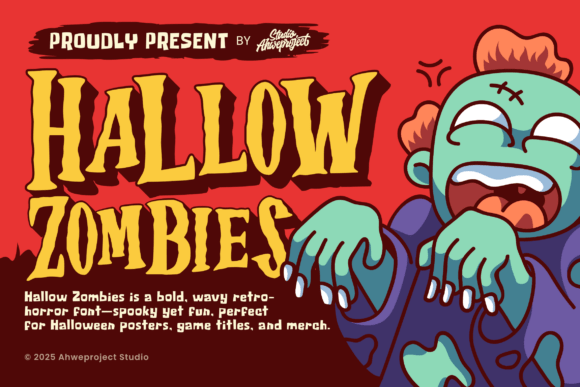 Hallow Zombies Font for Creative Makers