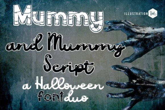 Mummy Duo Font for Halloween Design
