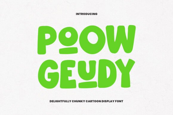 Poow Geudy Font for Web Design